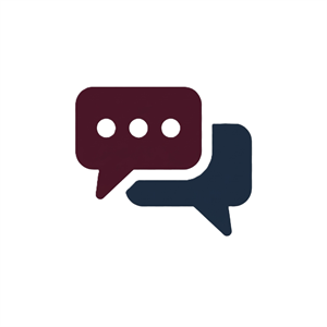 Graphic image of two speech bubbles